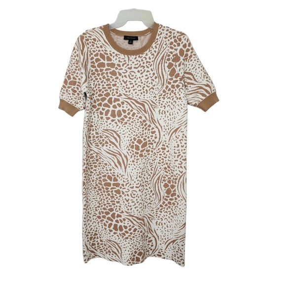 Ann Taylor‎ Mix Animal Print Shift Sweater Dress Size XS NWT - Picture 3 of 9